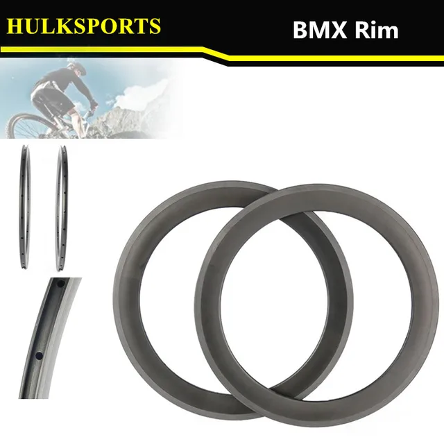 Cheap Carbon bike BMX rim 451 50mm rim 20inch bmx bicycle rims 16h-22h 3k/ud glossy or matte bmx bicycle carbon rims