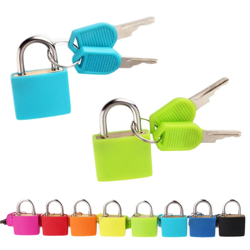 

8 Colors Small Mini Strong Steel Padlock Travel Tiny Suitcase Lock Piggy Bank Lock Bag Lock Strong Steel Padlock