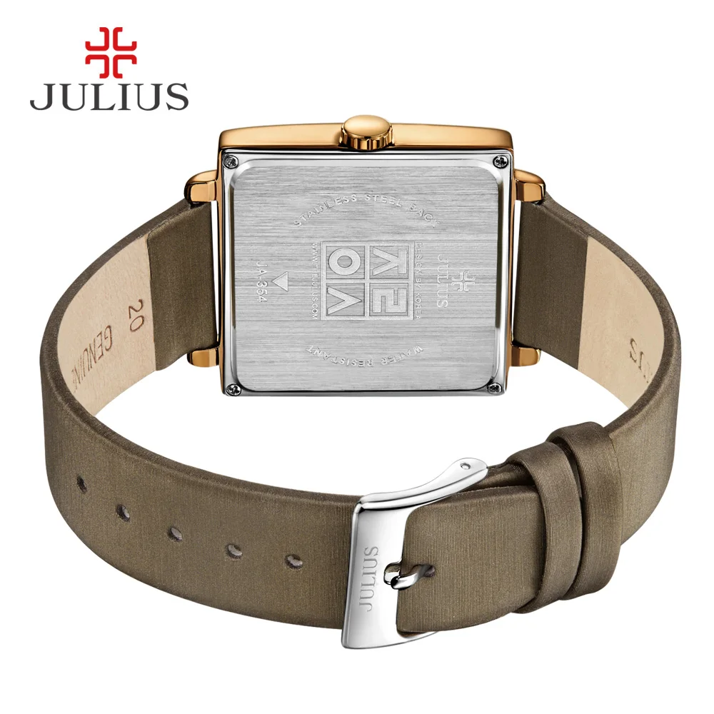 Julius хит продаж женские квадратные коричневые часы простые модные наручные