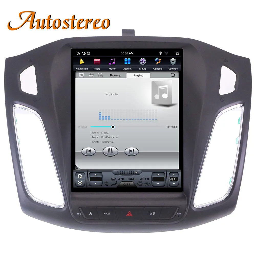 Sale Android 9.0 4GB DSP Tesla style Car NO DVD Player GPS Navigation For Ford Focus 2012-2018 navi stereo headunit multimedia player 3