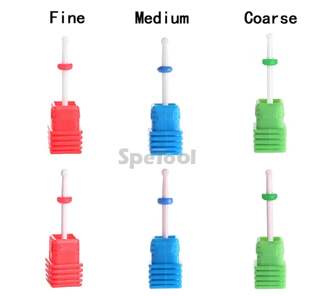 Spetool Ceramic Nail Drill Bit Ball Shape 2 Colors Accessory For Spetool Ceramic Nail Drill Bit Ball Shape 2 Colors Accessory For Electric Manicure Machine Removing Gel