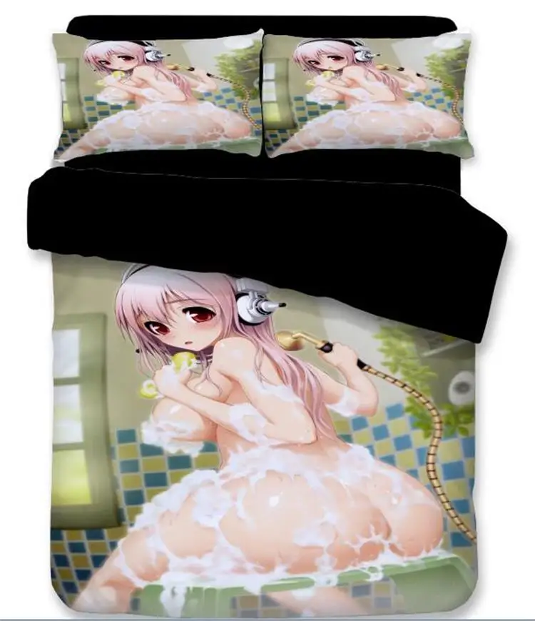 2019 3D Japanese anime SUPERSONICO sexy Girls Bedding Sets 14 `FG`9_IT7[`NPQ8BP8%DE4K