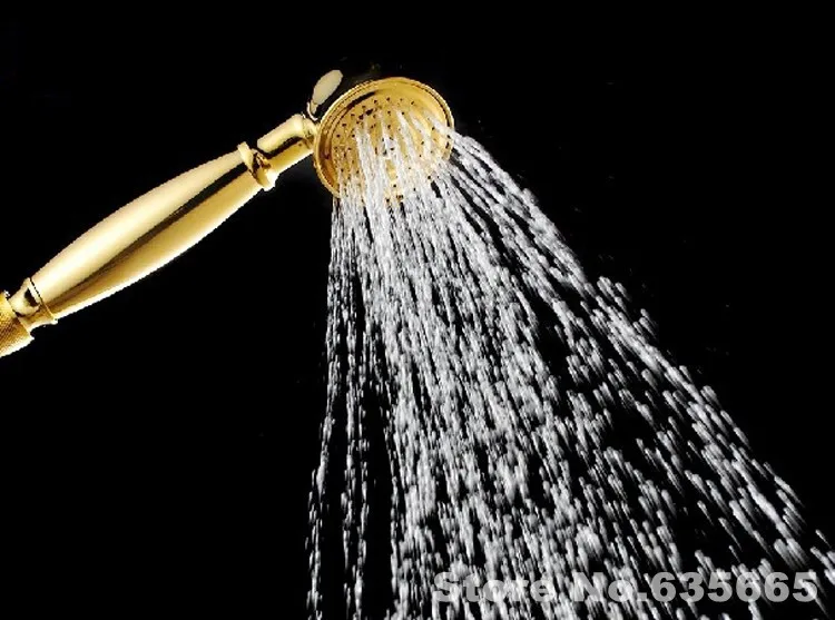 Золотой медный ручной душ ванная душевая головка водосберегающий опрыскиватель вентиль аксессуары для ванной комнаты оборудование водопровод санитарный