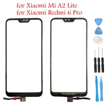 Для сенсорного экрана Xiaomi mi A2 Lite сенсорная стеклянная панель для Xiao mi Red mi 6 Pro Сенсорная Панель переднее внешнее стекло запасные части