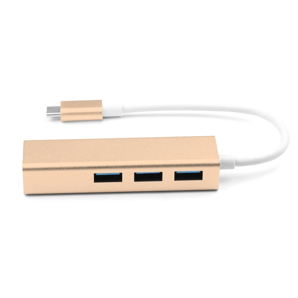 USB C на 3 порта USB разветвитель 3,0 концентратор type C Thunderbolt 3 для RJ45 100 Мбит/с Ethernet адаптер для Macbook Pro 13 15 16 дюймов