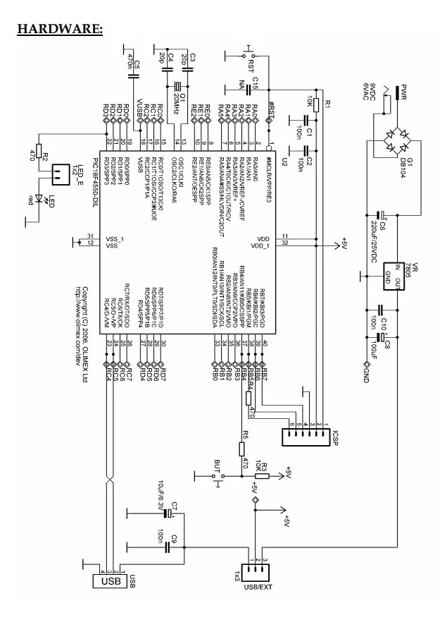 1 шт. х PIC USB 4550 макетные платы и наборы-PIC/DSPIC прототип BRD для PIC18F4550 W/USB PIC-USB-4550