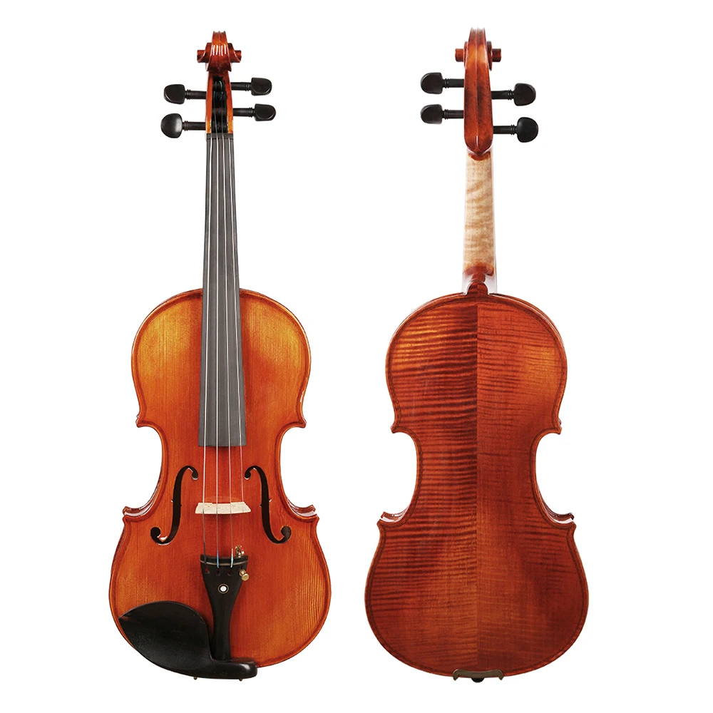 

4/4 Acoustic Violin Fiddle Spruce Wood Front Board Flame Maple Backboard for Beginner Student Performer Musical Instrument