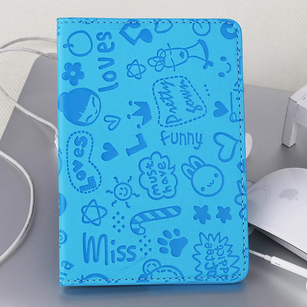 

TRASSORY Cute Leather Russian Passport Holder Case Cartoon Russia Women Simple Passport Cover for Travel