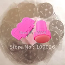 20 шт. Дизайн ногтей штамп штамповка шаблона Таблички+ 1 штамповка+ 1 Скребки, Дизайн