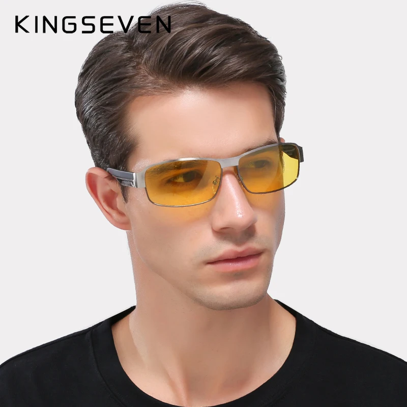 Мужские солнцезащитные очки KINGSEVEN модные для вождения автомобиля фирменный