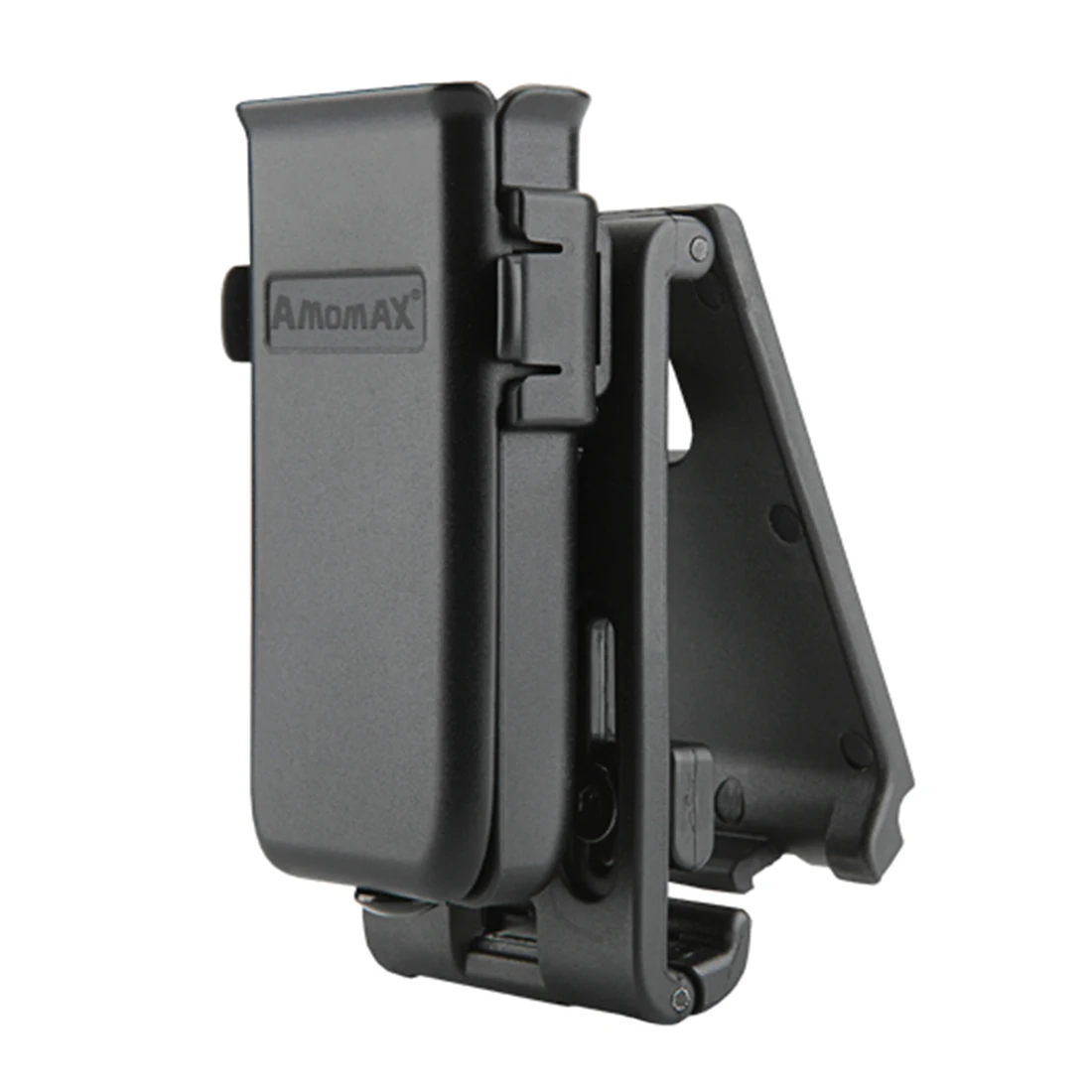 Amomax Tactical Single Magazine Pouch For Universal 9mm,.40,.45 Caliber Magazine Single Or Double Stack- Black