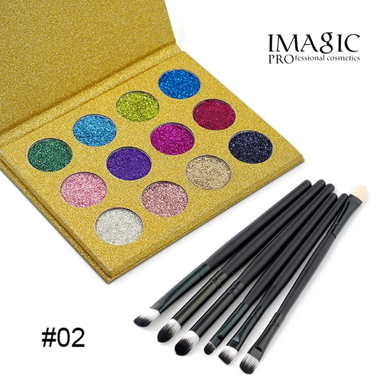 

Imagic 12 Color Glitter Powder Eyeshadow Pallete Highly Pigmented Diamond Palette Flash Shimmer Make Up Eyeshadow Sombra EY11
