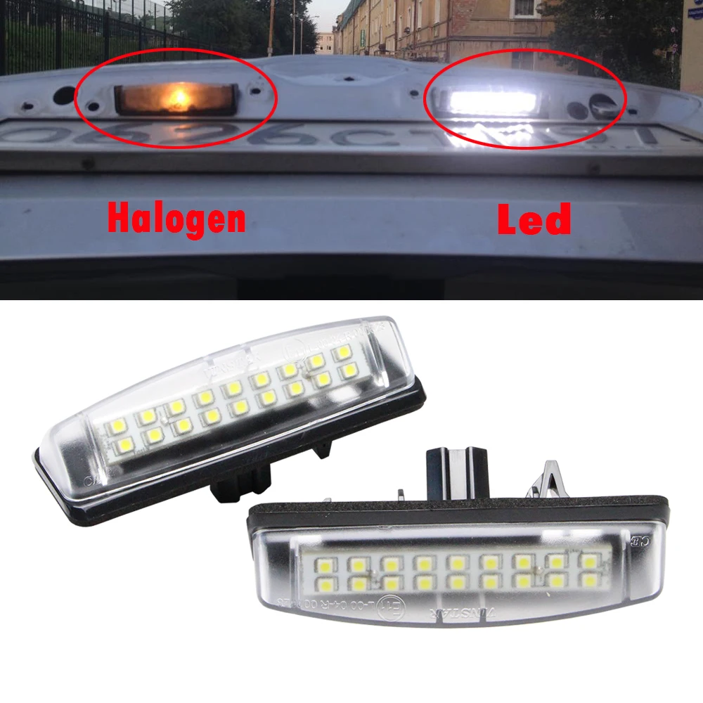 2pcs/lot 18SMD high power 3528SMD 12V License Plate LED Light Kit 81271