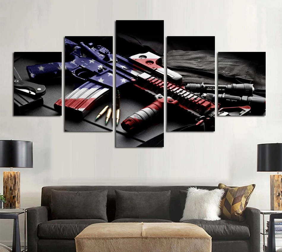 Cuadros Decoracion настенная художественная стимпанк Механическая винтажная оружие