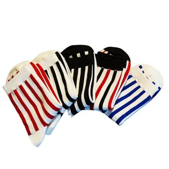 

5 Pairs Women Cotton Socks Multi-Color Striped Trendy Cotton Sock Spring Autumn Breathable Lovely Girls Sock Meias Calcetines