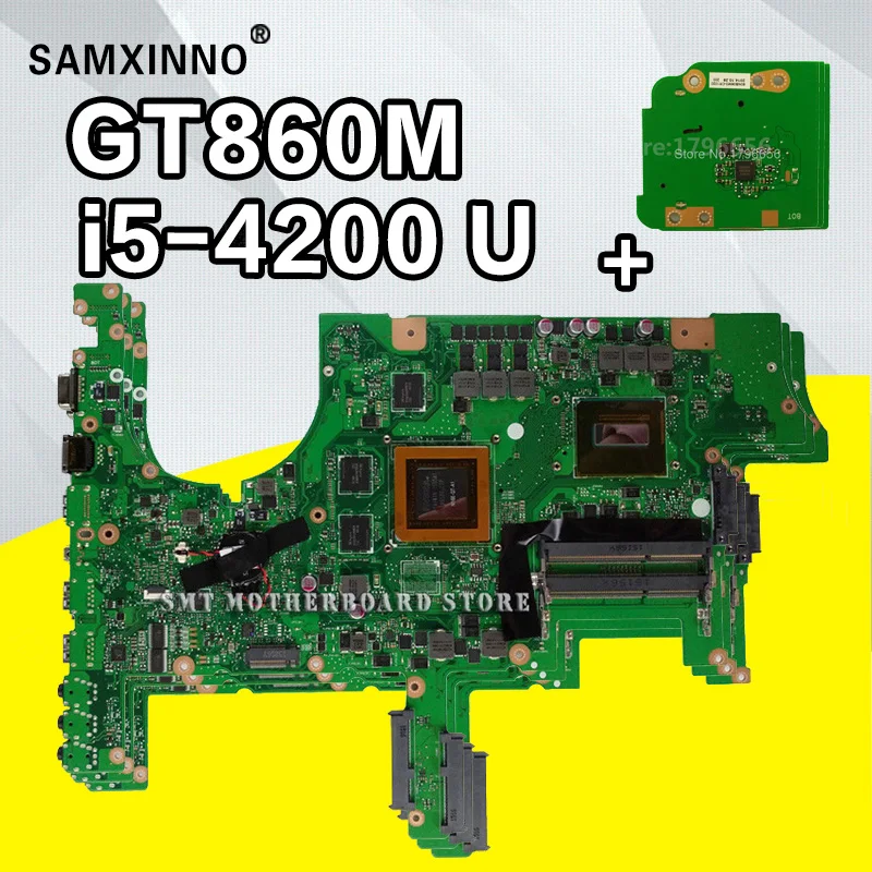 

Send board+G751JM GTX860M/2GB I5-4200 cpu Motherboard For ASUS G751J G751JM Notebook notebook motherboard mainboard test ok