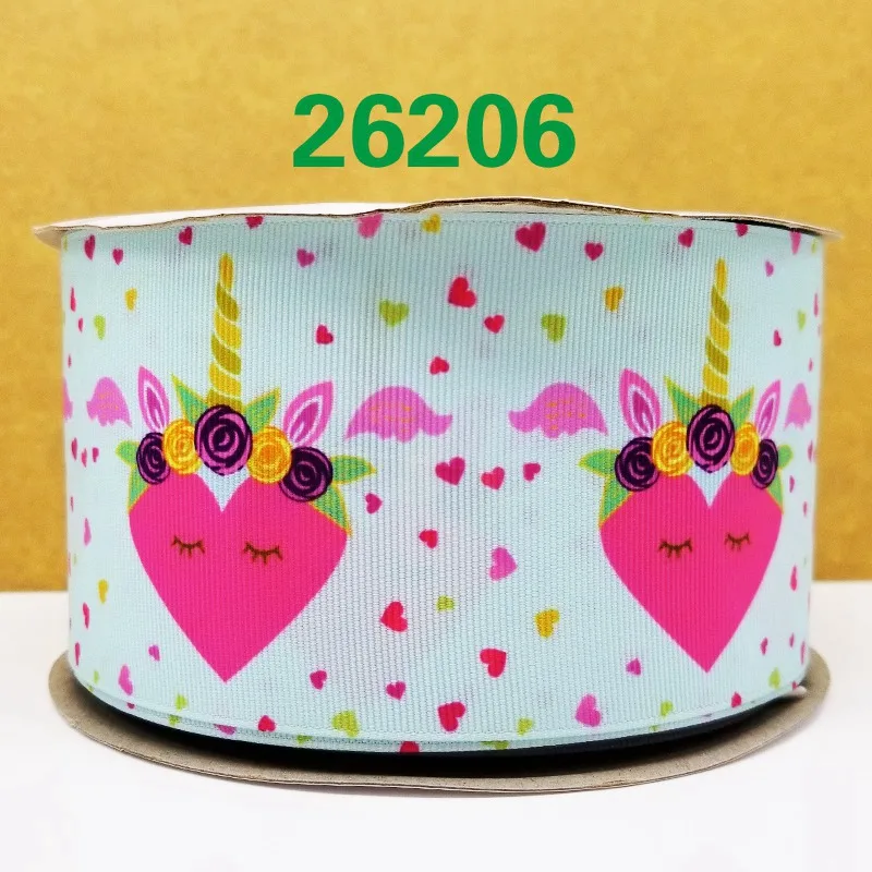 50 ярдов в размер единорог лента напечатанная grosgrain лента 26206