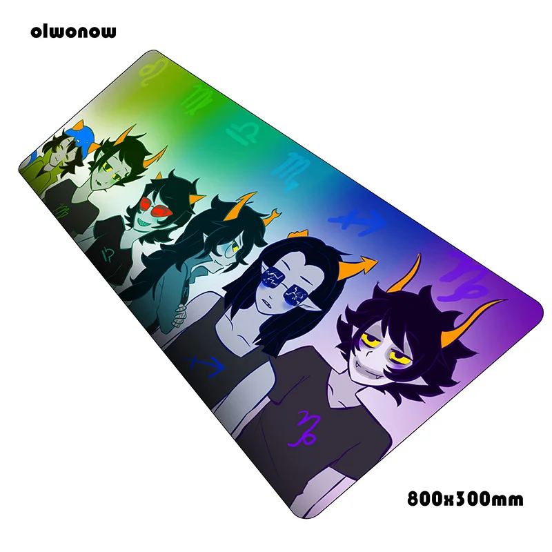 Homestuck коврик для мыши 800x300x2 мм коврики аниме компьютер игровой интимные аксессуары запястий игровые коврики и чехлы игры pc gamer