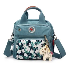 Креативная сумка для подгузников с синим цветком для новорожденных, портативная Водонепроницаемая нейлоновая сумка для беременных, 1 шт., легкая аккуратная сумка для мам