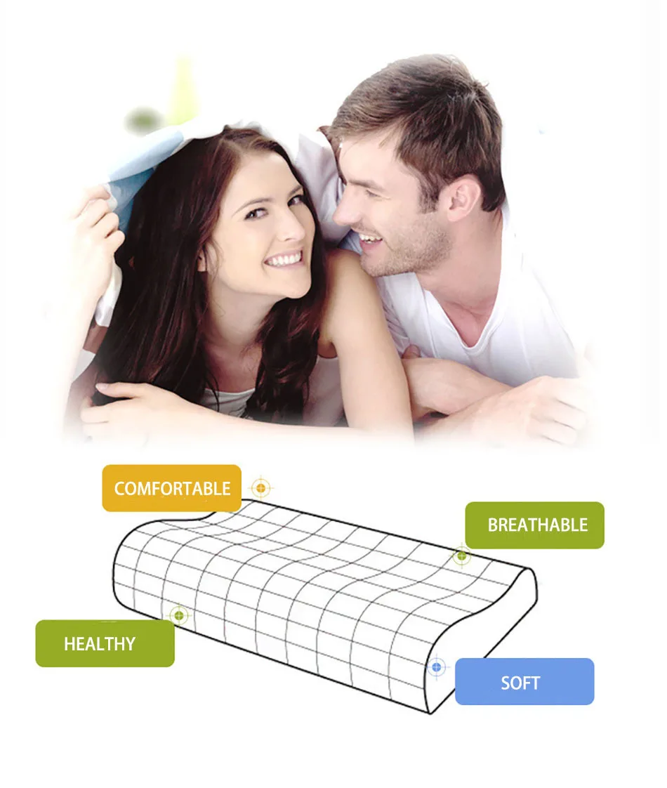 Волнистые постельные принадлежности Подушка Momery пена медленный отскок Подушка для кормления шеи два роста анти-Оценка массажные подушки
