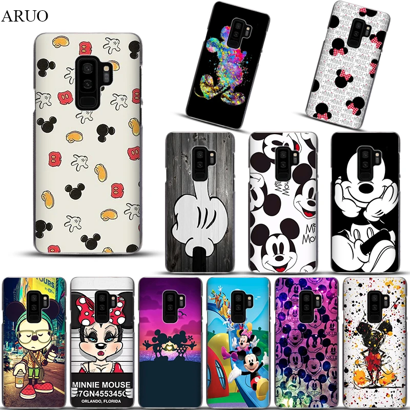 

Pink Mickey Minnie Mouse clear Hard PC phone Case for Samsung Galaxy Note9 Note8 M30 M20 A90 A70 A50 A40 C10Plus C9 C7Pro E7 C5