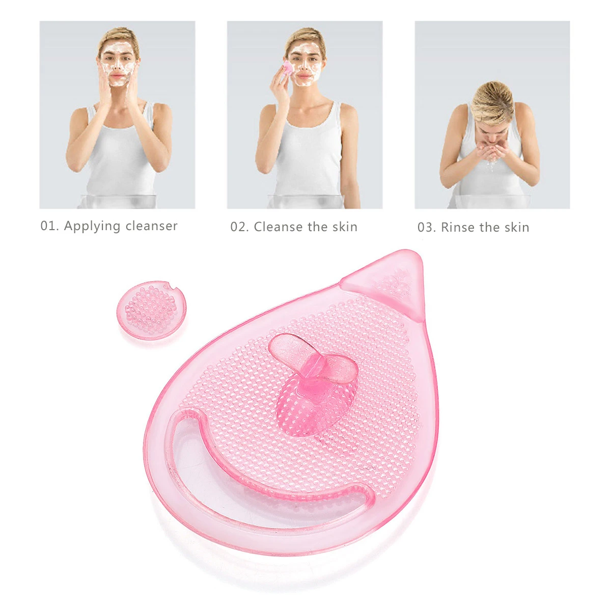 1 шт. Мини Розовый силиконовый синего цвета Чистящая щетка для мытья носа для чистки черных точек массажные щетки для девочек и женщин