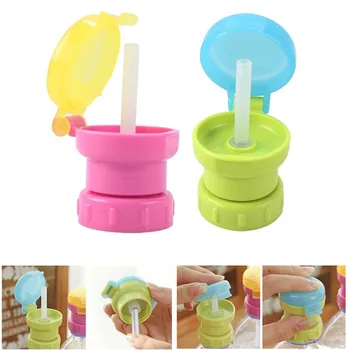 

Safety Drinking Straw Cover Portable Spill Proof Water Drink Bottle Twist Cover Cap Drink Straw Sippy Cup for Kid Baby Feeding