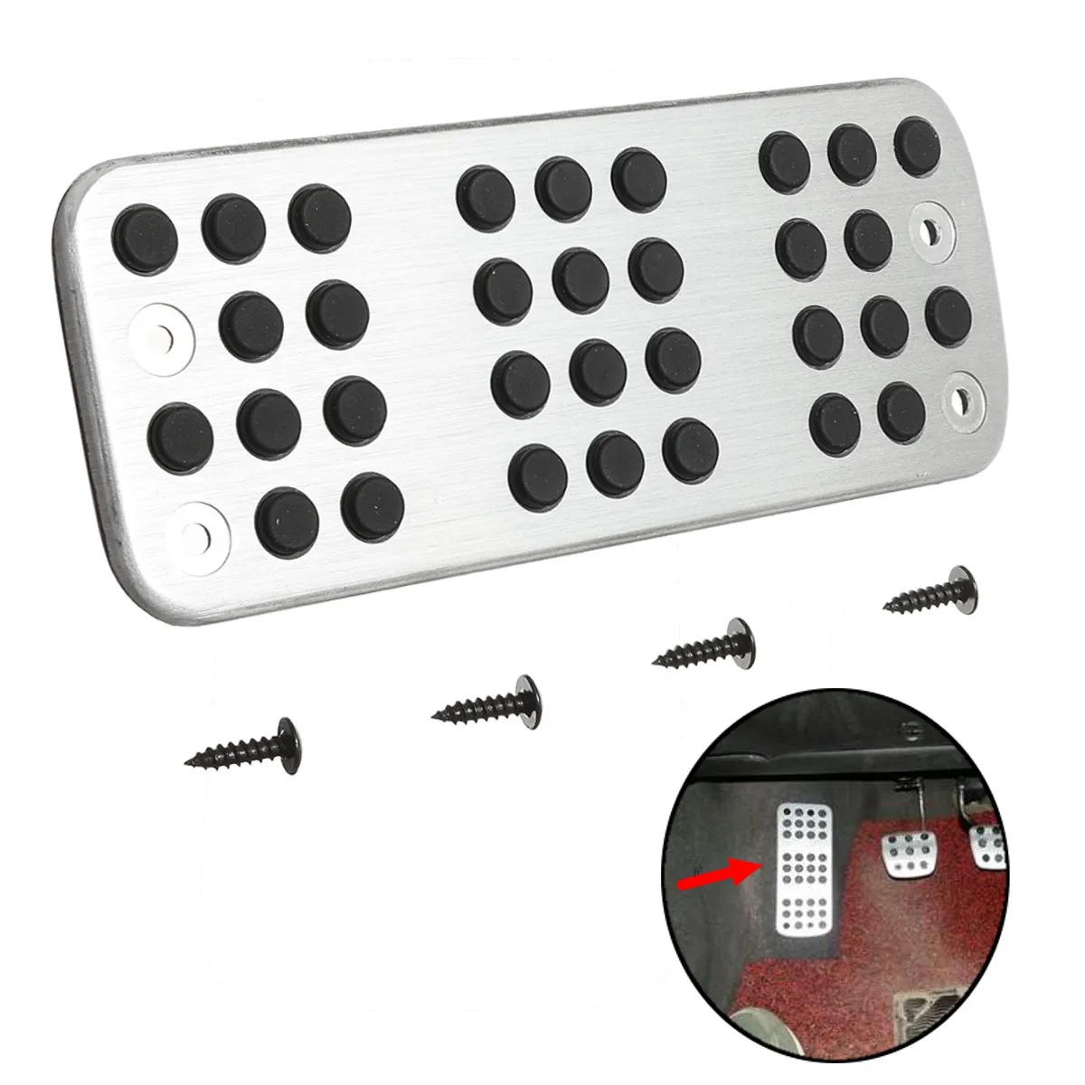 

1 Set Sport Foot Rest Footrest Plates Pedals Pads Anti Slip For Peugeot 206 206CC 207