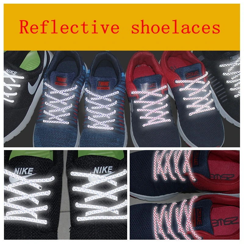 1 пара эластичных шнурков круглые светоотражающие шнурки для отдыха кроссовки шнурки уличные унисекс флуоресцентные шнурки