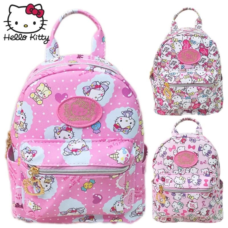 Kawaii/розовые рюкзаки с рисунком Hello Kitty водонепроницаемые маленькие сумки для