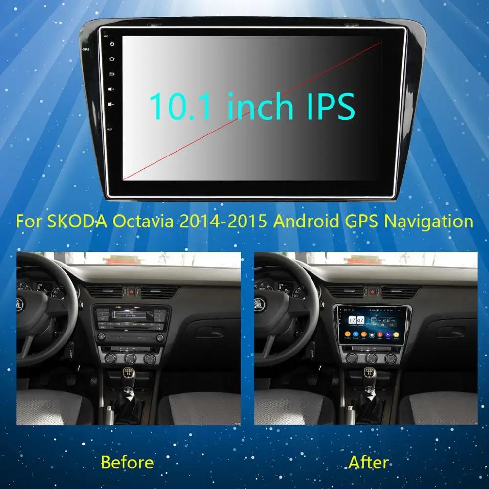 10," ips Android 9,0 Восьмиядерный 4G+ 64G Автомобильный dvd-плеер для Skoda Octavia Радио стерео DSP CarPlay Parrot