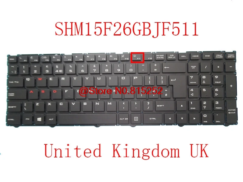 Клавиатура для ноутбука челнок SHM15F36GBJF51 SHM15F26GBJF51 SHM15F26GBJF511 SHM15F26GBJF512 MP-12C96GB-F515 82R-15A040-4064 UK - Цвет: SHM15F26GBJF511