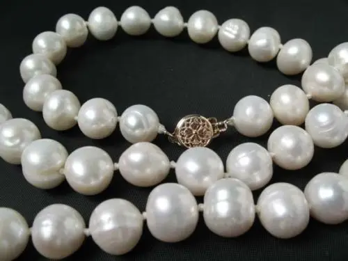 

06931 necklace white freshwater pearl baroque beads 18