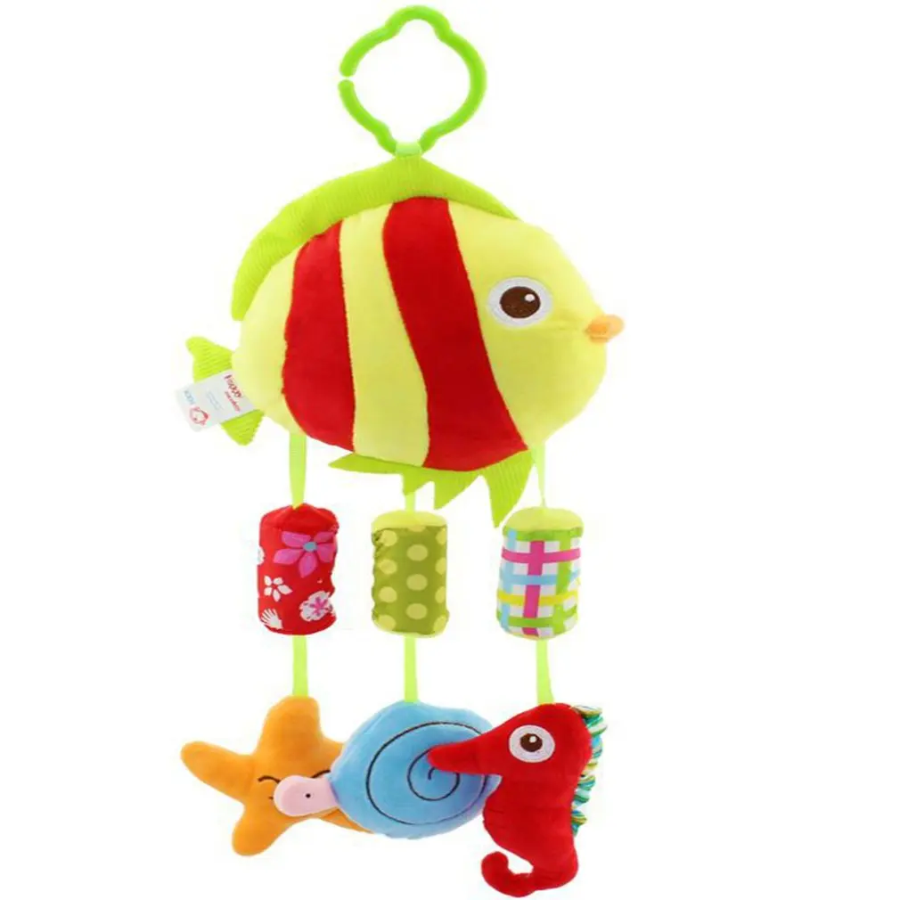 1 шт., детская игрушка, животное, колокольчик, новорожденный, От 0 до 1 года, кровать, Висячие музыкальные игрушки для родителей и детей, креативное сотрудничество - Цвет: goldfish