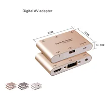LYBALL Цифровой AV адаптер для HDMI VGA аудио 3,5 мм адаптер HDTV ссылки телефон планшет для iPhone X 8 7 6s Plus samsung MAC планшет
