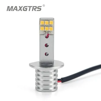 

2Pcs High Power H1 H3 LED Bulb Super Bright 12 SMD Car Fog Lights 12V 24V 6000K White Driving Day Running Lamp Auto Light Source