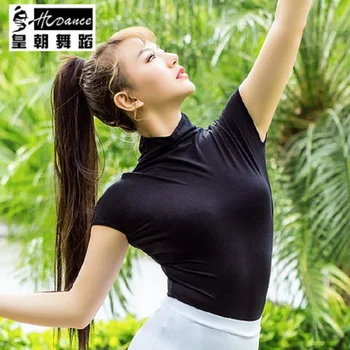 

QC-1HCDance spring new Latin dance modern dance modern dance upper garment female short sleeved body garment fitting suit A1024