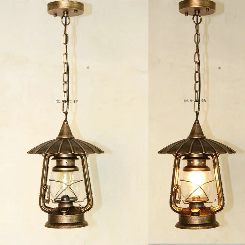Luzes do Corredor Pátio ao ar o Novo Europeu Retro Única Cabeça Lustre Varanda Livre Lâmpada Querosene Bronze Restaurante 5 Cheap Luminárias de parede externas