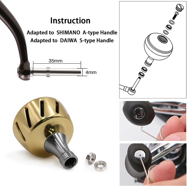 SANLIKE новая Рыболовная катушка ручка для SHIMANO A и DAIWA S Тип спиннинговая рыболовная