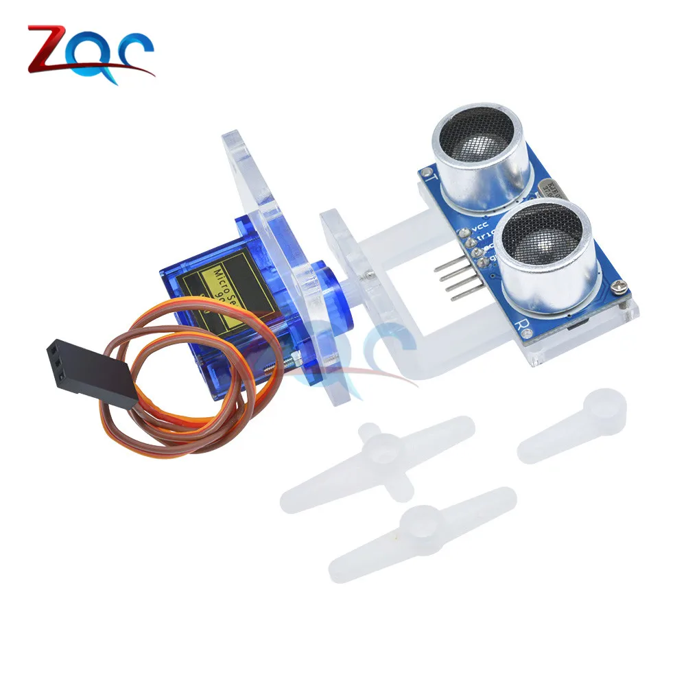 SG90 Servo HC-SR04 Ultrasonic Module Mounting Bracket Kit Smart Car Arduino Pi