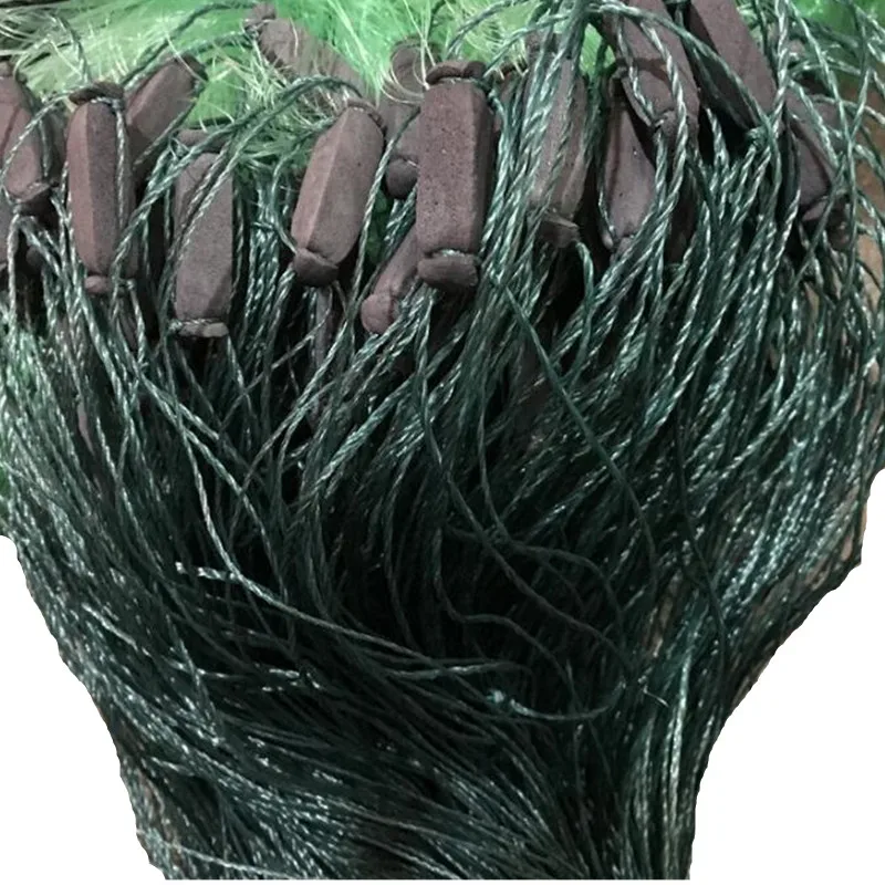 wrapped sinker fishing net H3m*L195M 3 layer 35mm mesh gill net fish trap sticky rede pesca sink fishing network freshwater net