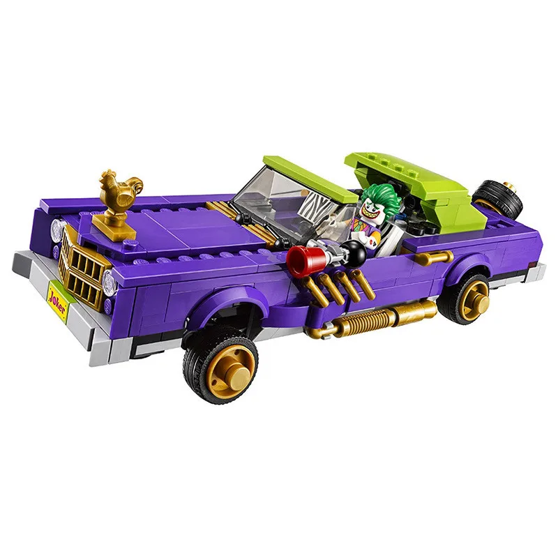 433 шт. новый фильм Бэтмен Джокер пролит Lowrider Харли Квинн строительный блок