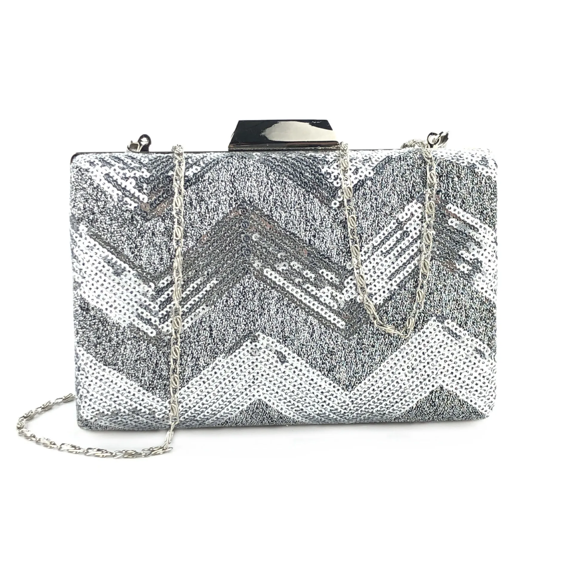 

2019 PVC Box Clutch Bag Ladies Sequin Clutches Purple Rectangle Bag Woman Shoulder Bags Messenger Durable Party Evening Bags