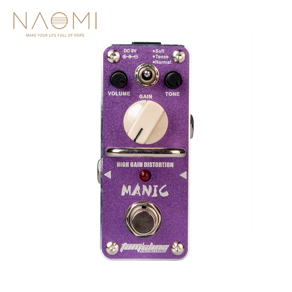 

NAOMI AROMA Guitar Effect Pedal AMC-3 Manic High Gain Distortion Mini Single Guitarra Effect Pedal W/True Bypass
