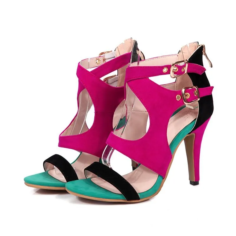 MORAZORA/разноцветная обувь женские босоножки летние туфли из искусственной замши с открытым носком высококачественные вечерние женские свадебные туфли на высоком каблуке