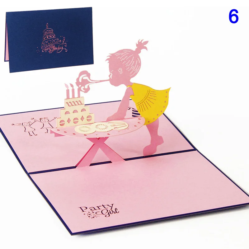  Handmade Birthday Greeting Card 3D Birthday Wedding Party Invitation Cards FP8 AP12 - 32999757221
