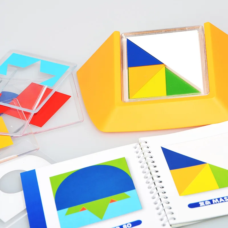 100 вызов цветной код головоломки игры Tangram головоломки доска головоломка игрушка дети развивают логику пространственные навыки мышления игрушка