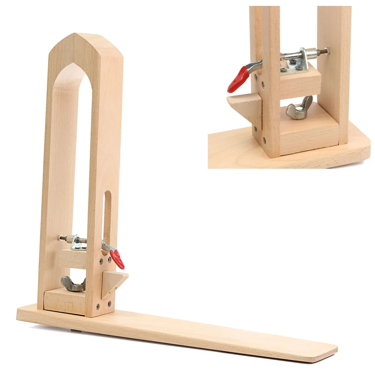 

DIY Leather Craft Sew Wooden Retaining Clip Stitching Hand Sewing Table Desktop Stitching Lacing Essential Tool Clamp