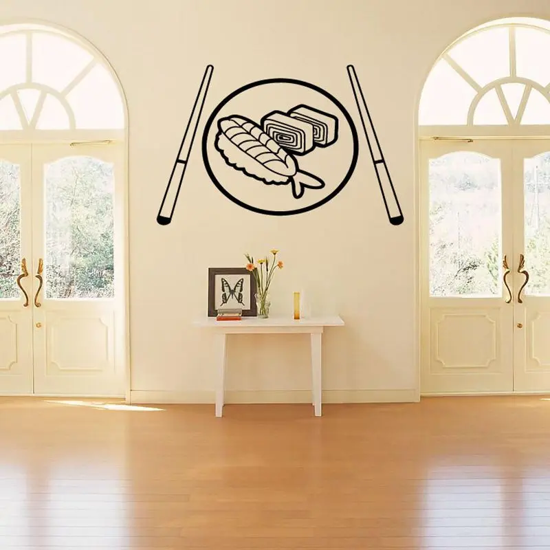 Sushi Decal Restaurant Sticker Posters Vinyl Wall Decals Pegatina Quadro Parede Decor Mural Sushi Sticker