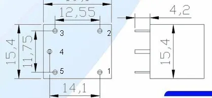 5 шт./лот SRD-12VDC-SL-C SRD-12 5 шпильки 12V 10A катушка DC PCB реле